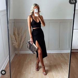 zara skirt with split